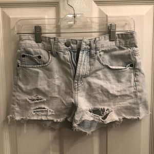 Light washed denim booty shorts - great condition!